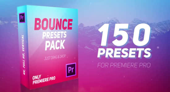 Premiere预设-150个弹跳动作预设包 Bounce Presets Pack