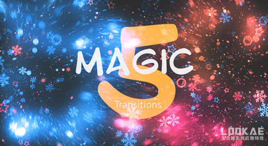 第五套 PR模板-19个唯美漂亮魔法粒子转场过渡预设 Magic Transitions 5