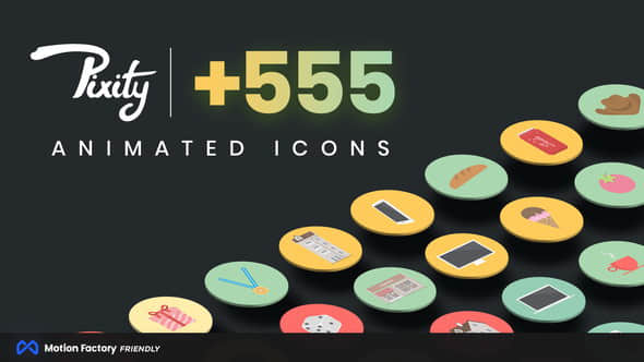 PR预设-555个扁平化Icon图标MG小动画 Pixity Animated Icons for Premiere Pro