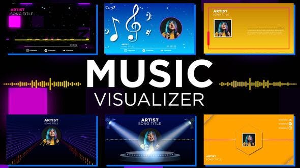 AE模板-音频可视化图形包装展示动画 Music Visualizer Pack