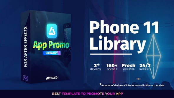 AE模板-三维手机APP应用界面展示宣传介绍动画 App Promo – Phone 12