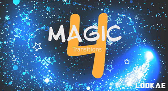 第四套 PR模板-24个唯美漂亮魔法粒子转场过渡预设 Magic Transitions 4