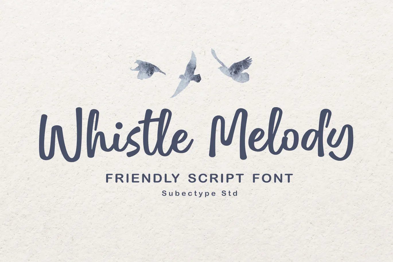 有趣的英文手写花体字体 - Whistle Melody 设计字体 第1张