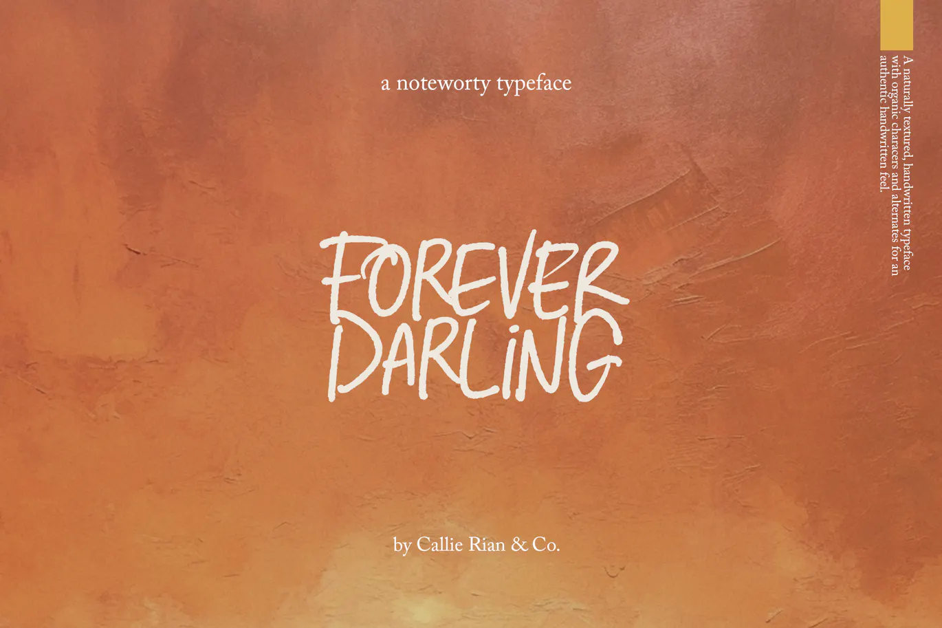 纹理斜体的英文有机手写字体 - Forever Darling 设计字体 第1张