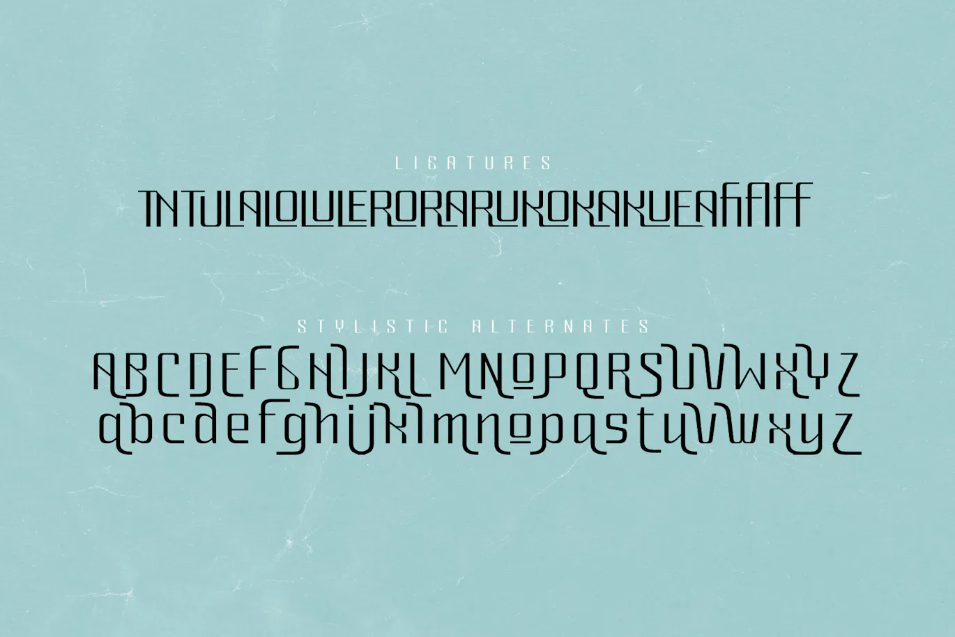 现代风连字设计英文无衬线装饰字体 - Rey Bon 设计字体 第3张