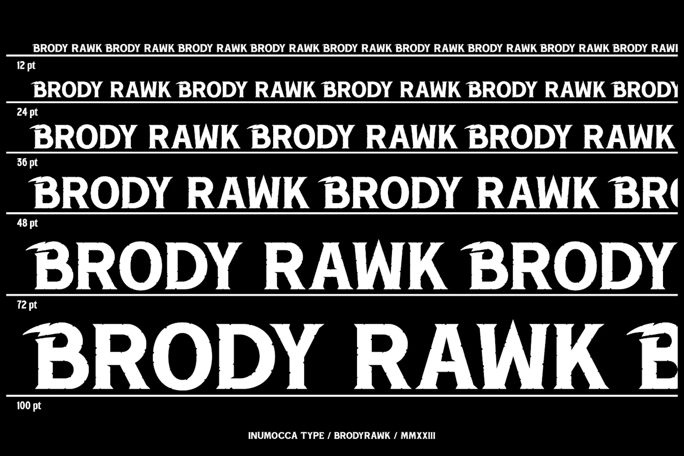 现代哥特式英文粗体衬线字体 - Brody Rawk 设计字体 第8张