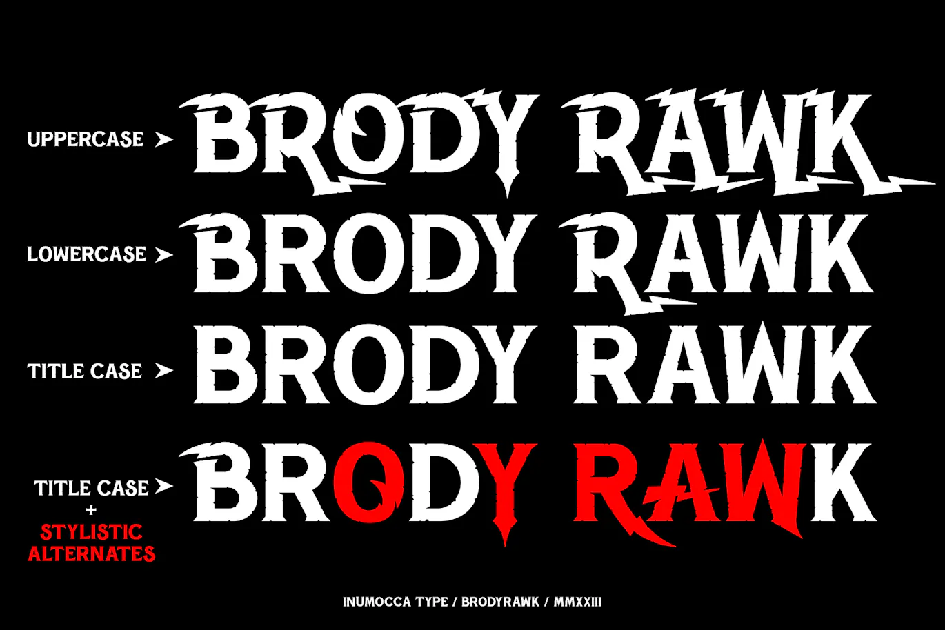 现代哥特式英文粗体衬线字体 - Brody Rawk 设计字体 第11张
