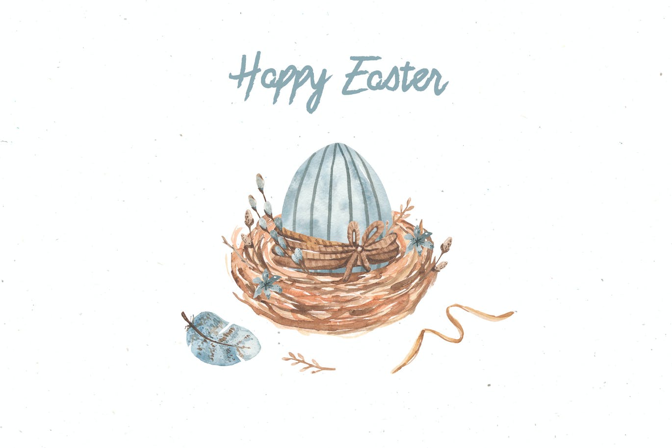 复活节快乐元素水彩画集 Happy Easter watercolor-2