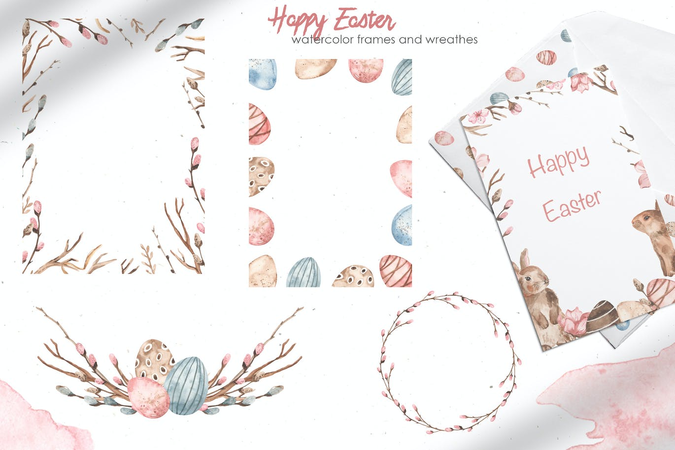 复活节快乐元素水彩画集 Happy Easter watercolor-7