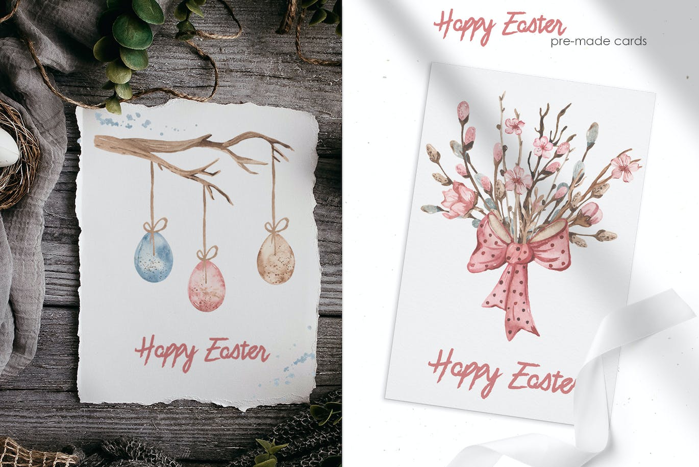 复活节快乐元素水彩画集 Happy Easter watercolor-11