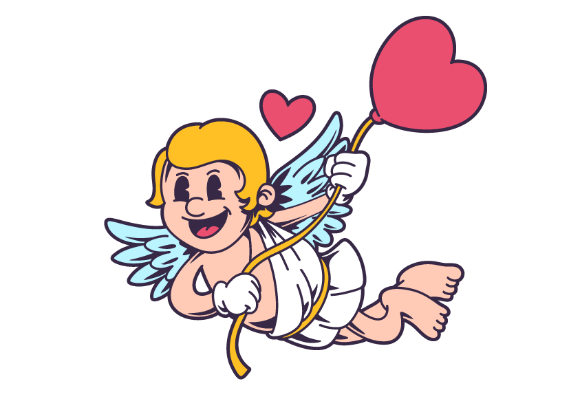 丘比特复古卡通插画集 Cupid Retro Cartoon Illustration Set-4