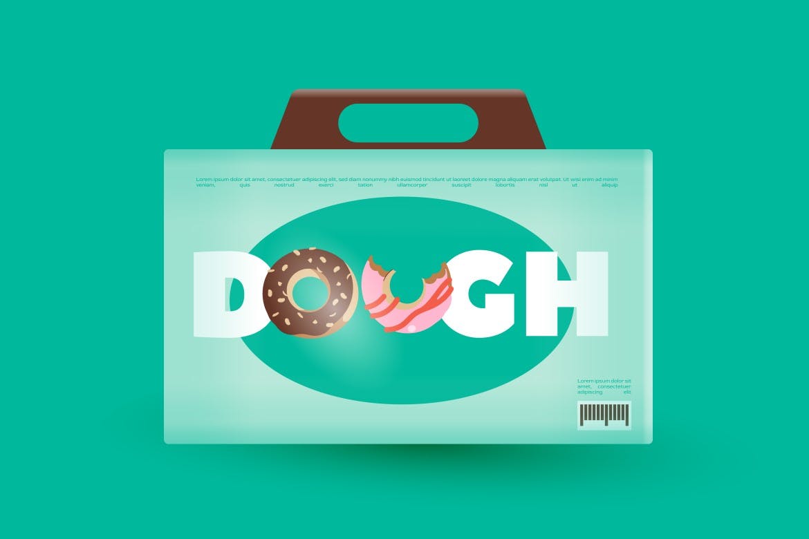 扁平设计的甜甜圈矢量插画集 Pink Flat Design Doughnut Illustration Set-5
