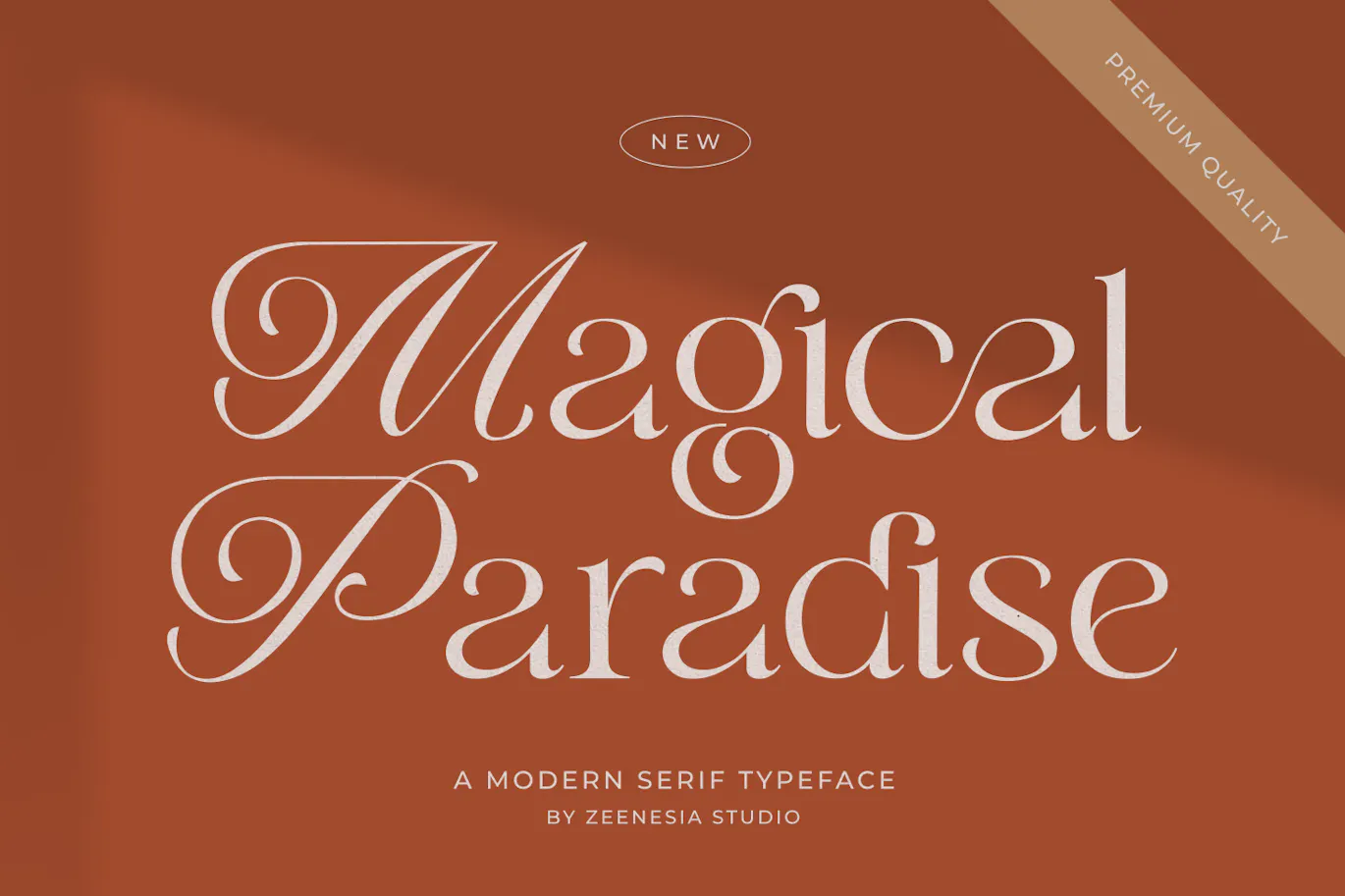 衬线与花体风格结合的现代风标题字体 - Magical Paradise 设计字体 第9张
