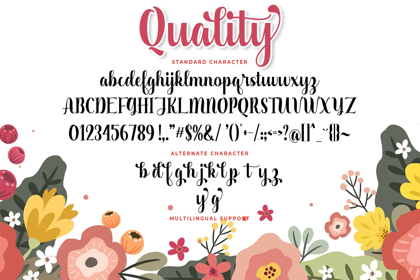 华丽而俏皮的脚本字体 - Quality 设计字体 第4张