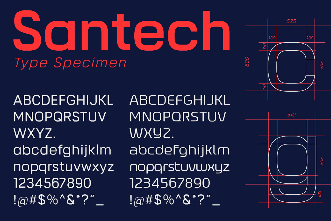 极简抽象派无衬线字体 - Santech 设计字体 第1张
