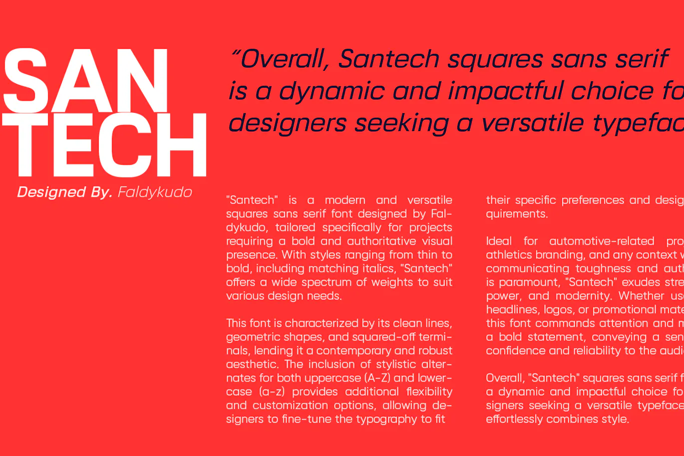 极简抽象派无衬线字体 - Santech 设计字体 第2张