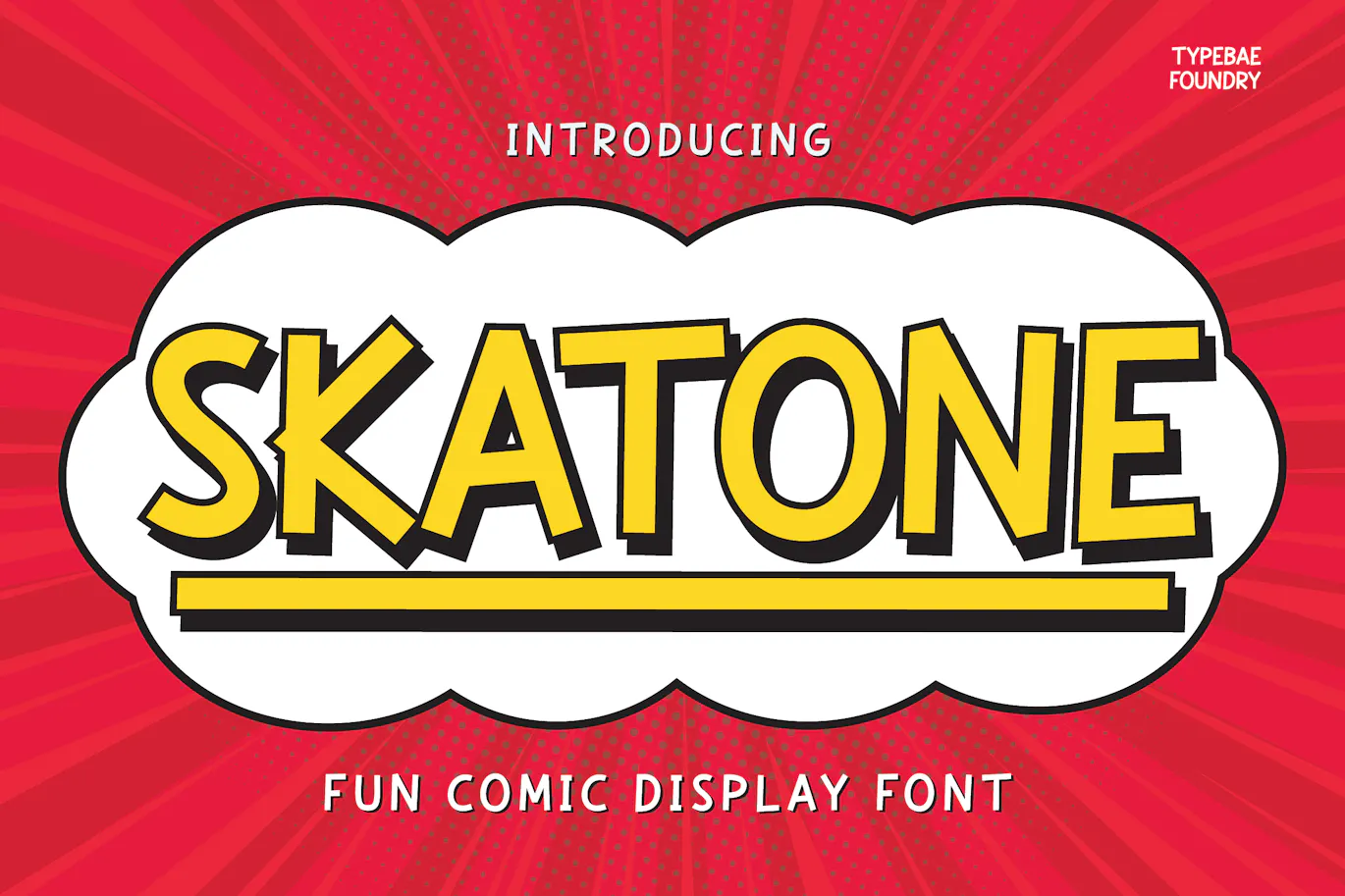 有趣而活泼的漫画显示字体- Skatone - Fun Comic Display Font