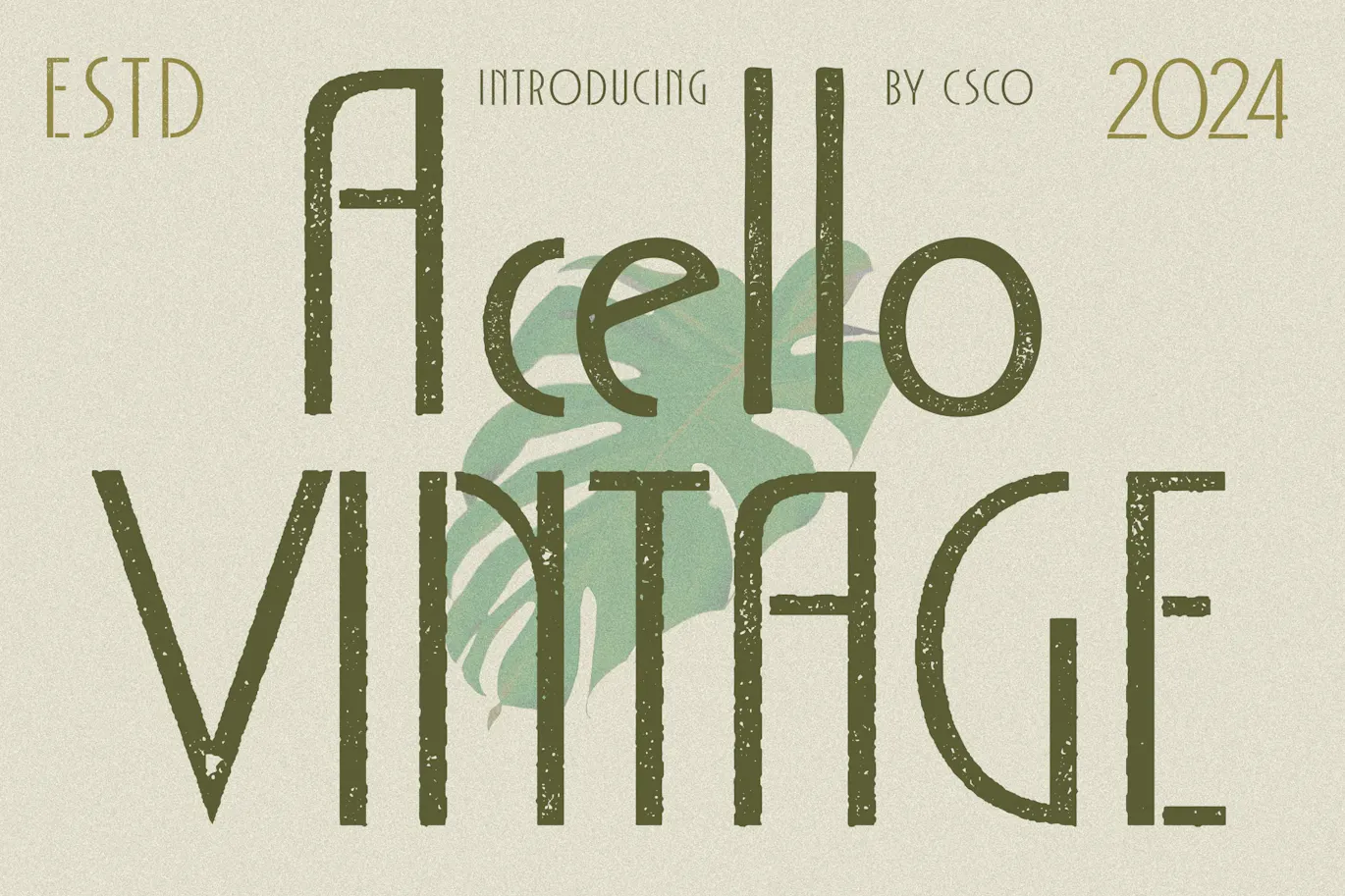 永恒的优雅与装饰艺术字体 - Acello Vintage