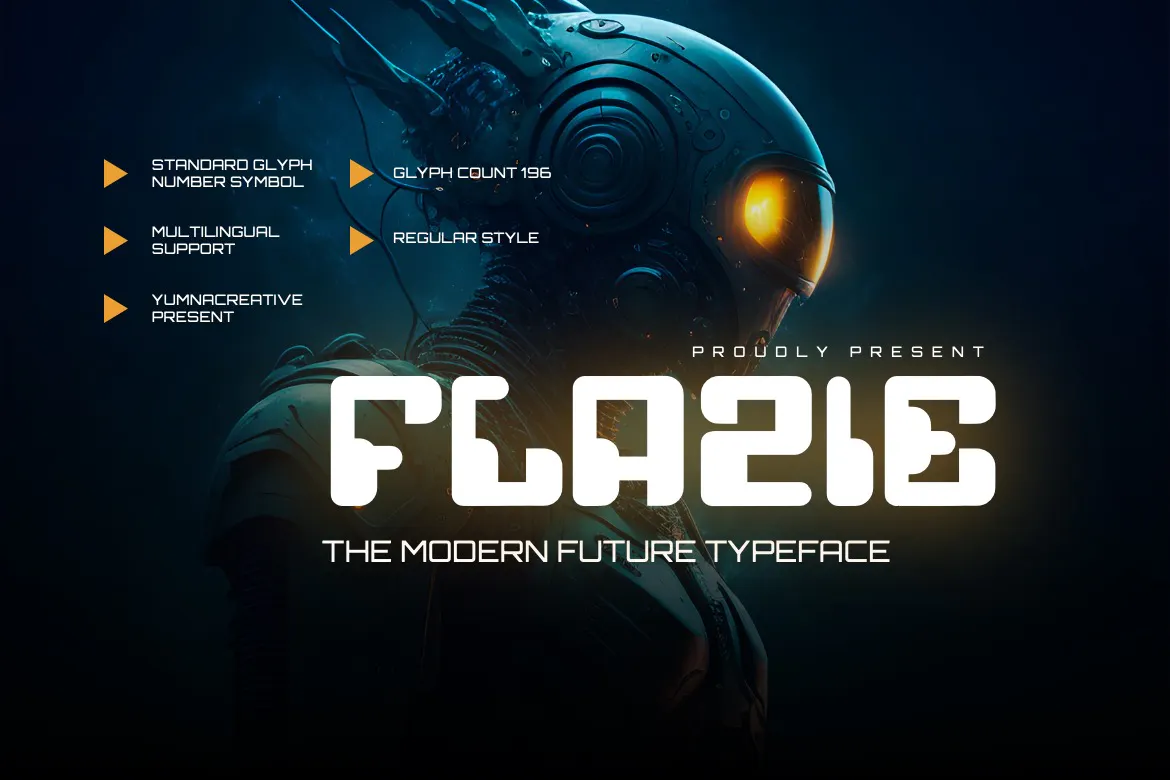 未来风优雅和流畅的手写字体 Flazie - Modern Future Font