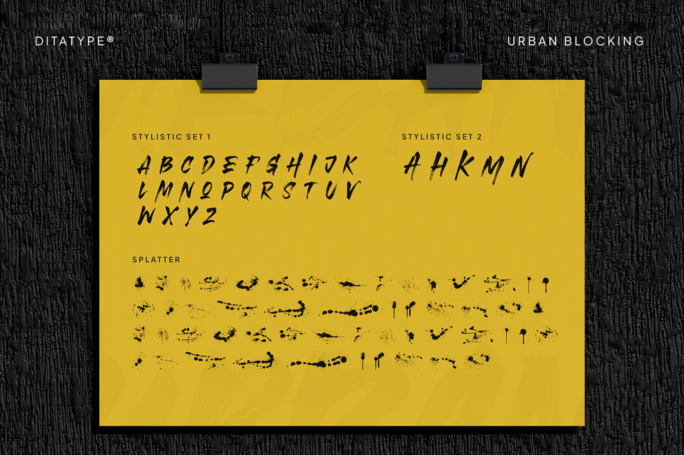城市活力风格的粗画笔英文字体组合 - Urban Blocking 设计字体 第4张
