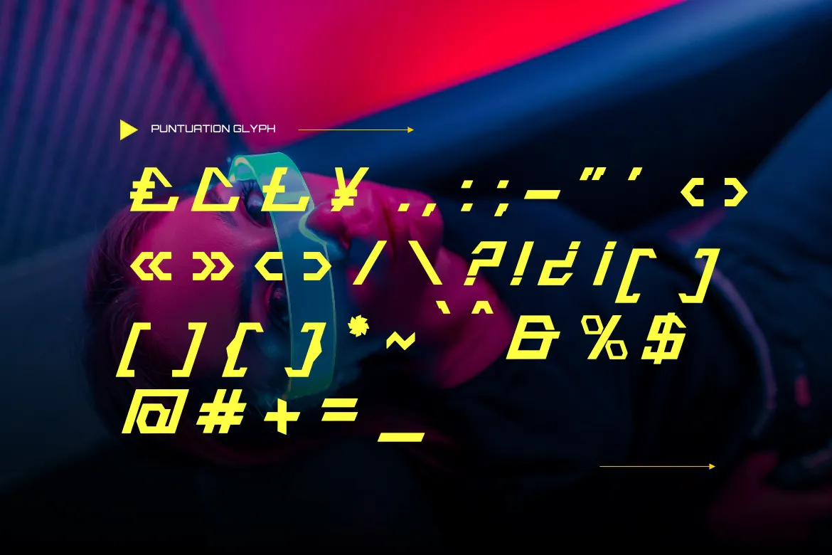 精致优雅流畅赛博朋克风英文装饰字体 - Omnitrinx 设计字体 第7张