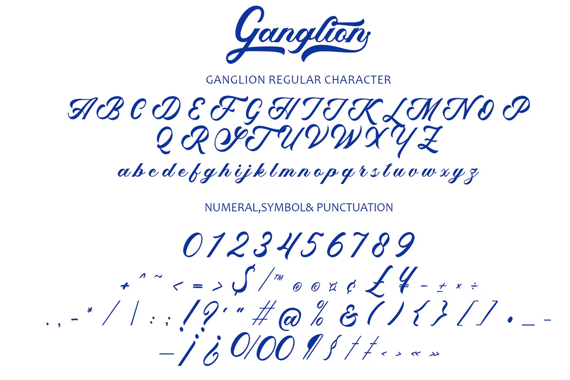 可口可乐标志风格的英文手写花体字体 - Ganglion 设计字体 第3张