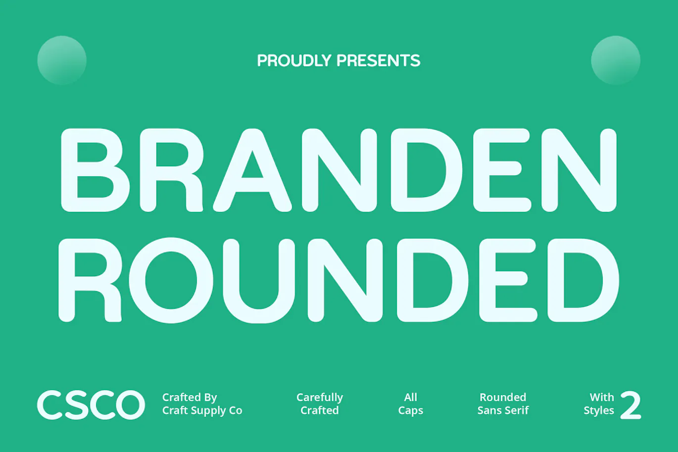 优雅柔软的英文圆体字体 - Branden Rounded-1