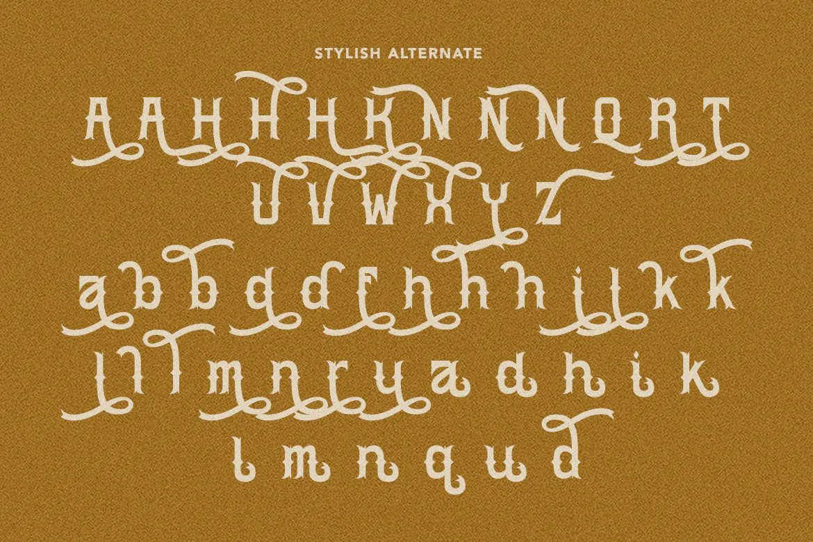 现代优雅的英文装饰字体 - Cidurian-3