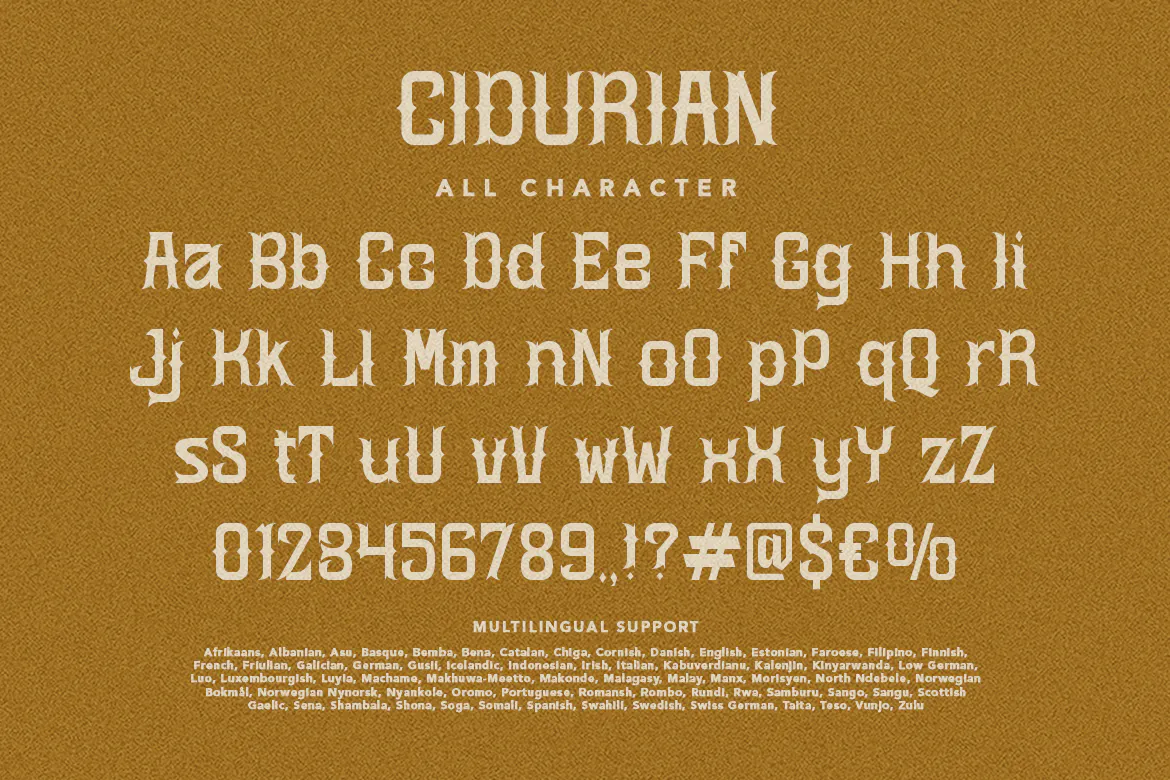现代优雅的英文装饰字体 - Cidurian-7