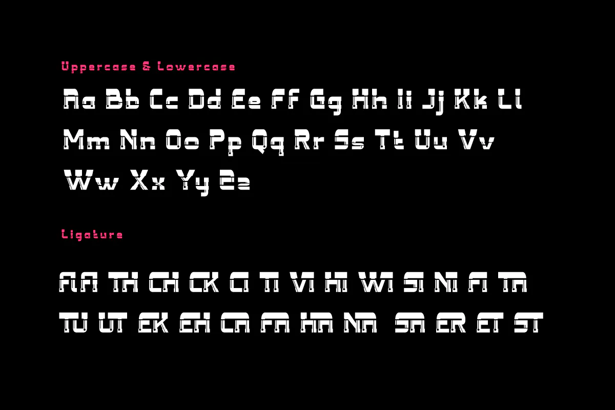 未来派科技感的英文装饰字体 - Tanire 设计字体 第9张