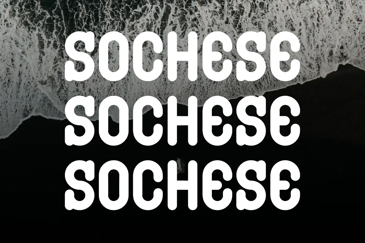 独一无二的英文圆体装饰字体 - Sochese 设计字体 第4张