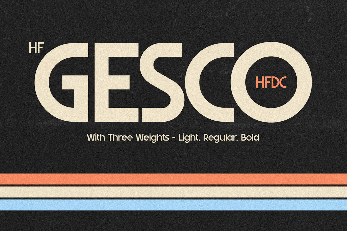 90年代音乐海报专辑封面的英文无衬线字体 - HF Gesco 设计字体 第1张