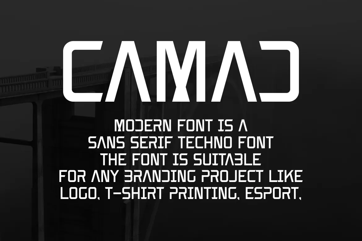 极简科技风格的英文无衬线电竞字体 - Camad 设计字体 第2张