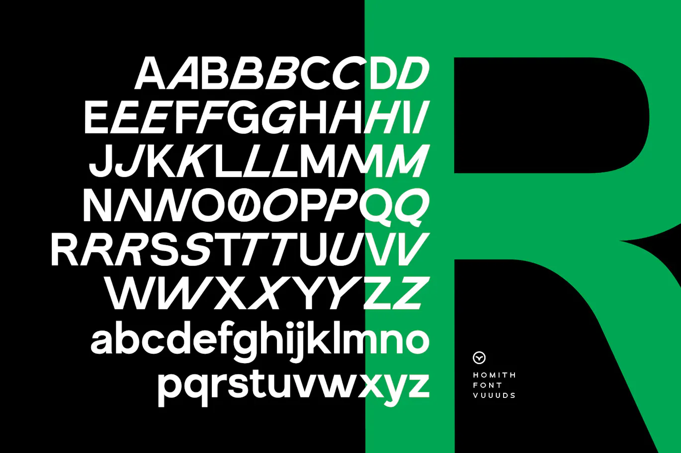 个性斜体效果的英文无衬线字体 - Homith 设计字体 第12张