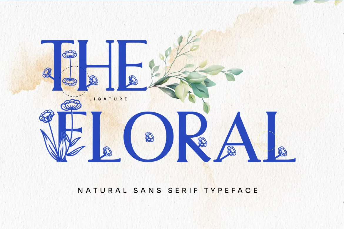 精致花朵图案元素的英文装饰字体 - Lovely 设计字体 第10张
