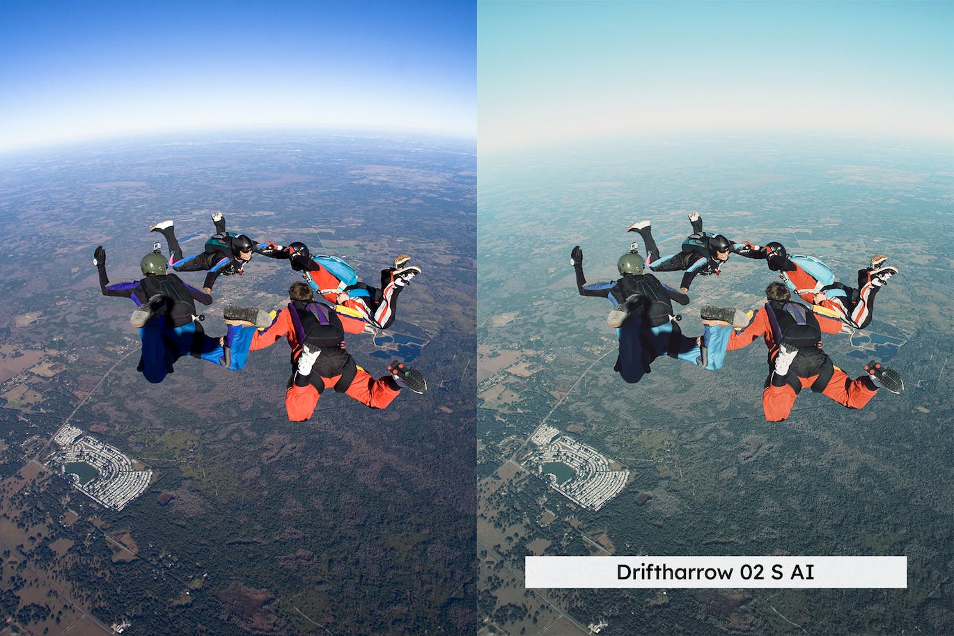 20 个空中极限运动拍摄后期调色 Lightroom 预设 20 SKydiving Lightroom Presets and LUTs-6