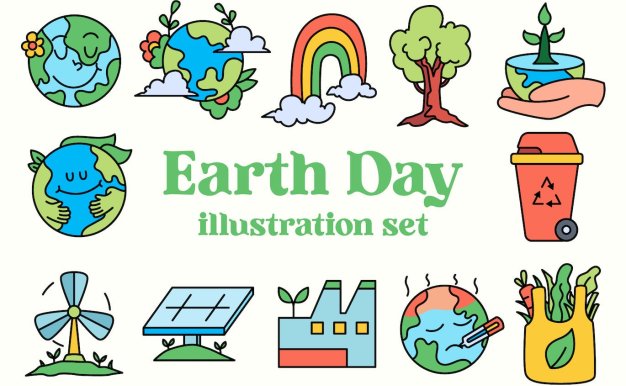 地球日矢量插画集 Earth Day Illustration Set