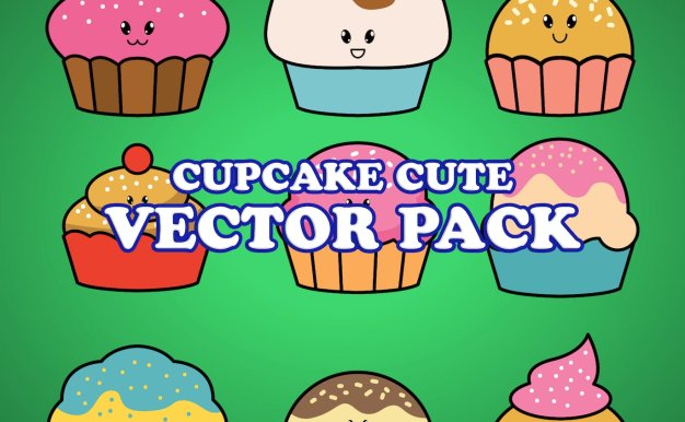 可爱的蛋糕矢量插画 Cute Cake Illustration Vector Pack