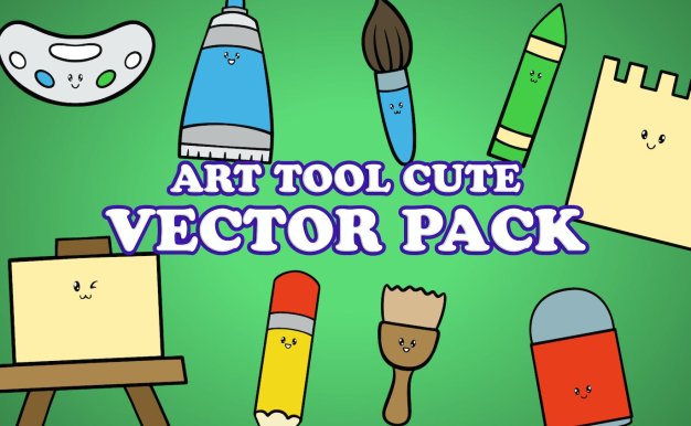 艺术绘画工具插画矢量包 Art Tool Illustration Vector Pack