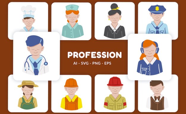 职业角色矢量插画 Profession Vector Illustration