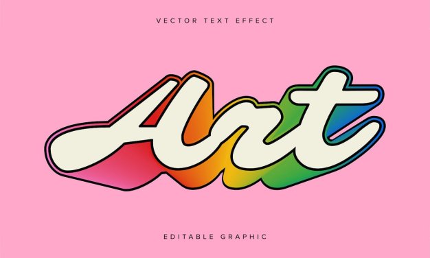 彩色3D矢量文本效果 Colourful 3d Vector Text Effect Mockup
