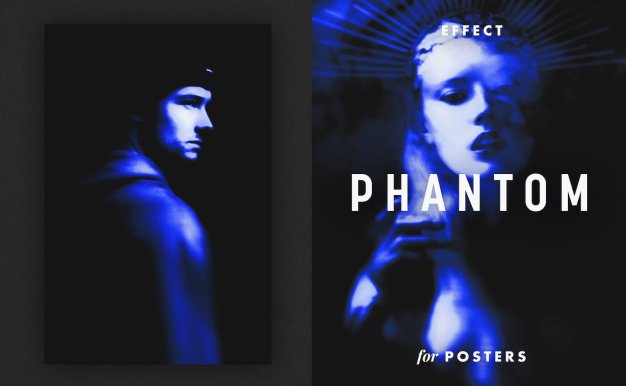 幻影海报照片效果PSD模板 Phantom Poster Photo Effect