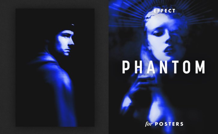 幻影海报照片效果PSD模板 Phantom Poster Photo Effect