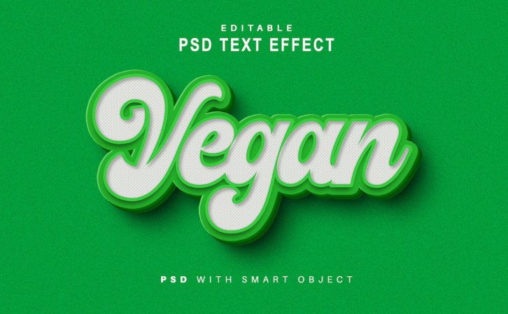 纯素环保主题文字效果 Vegan Text Effect