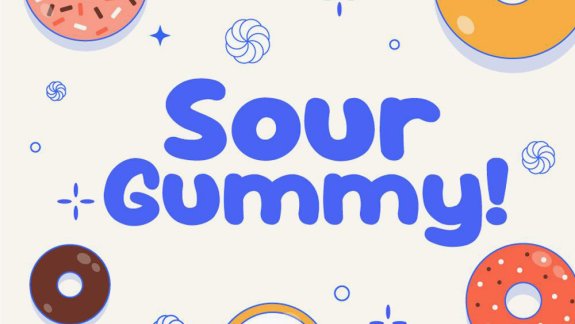 《Sour Gummy》一款圆润可爱的气泡感免费可商用英文字体