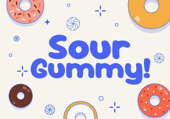 《Sour Gummy》一款圆润可爱的气泡感免费可商用英文字体